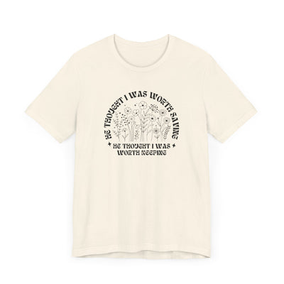“He Thought I Was Worth Saving” Christian Faith T-Shirt – Inspirational Gospel Apparel