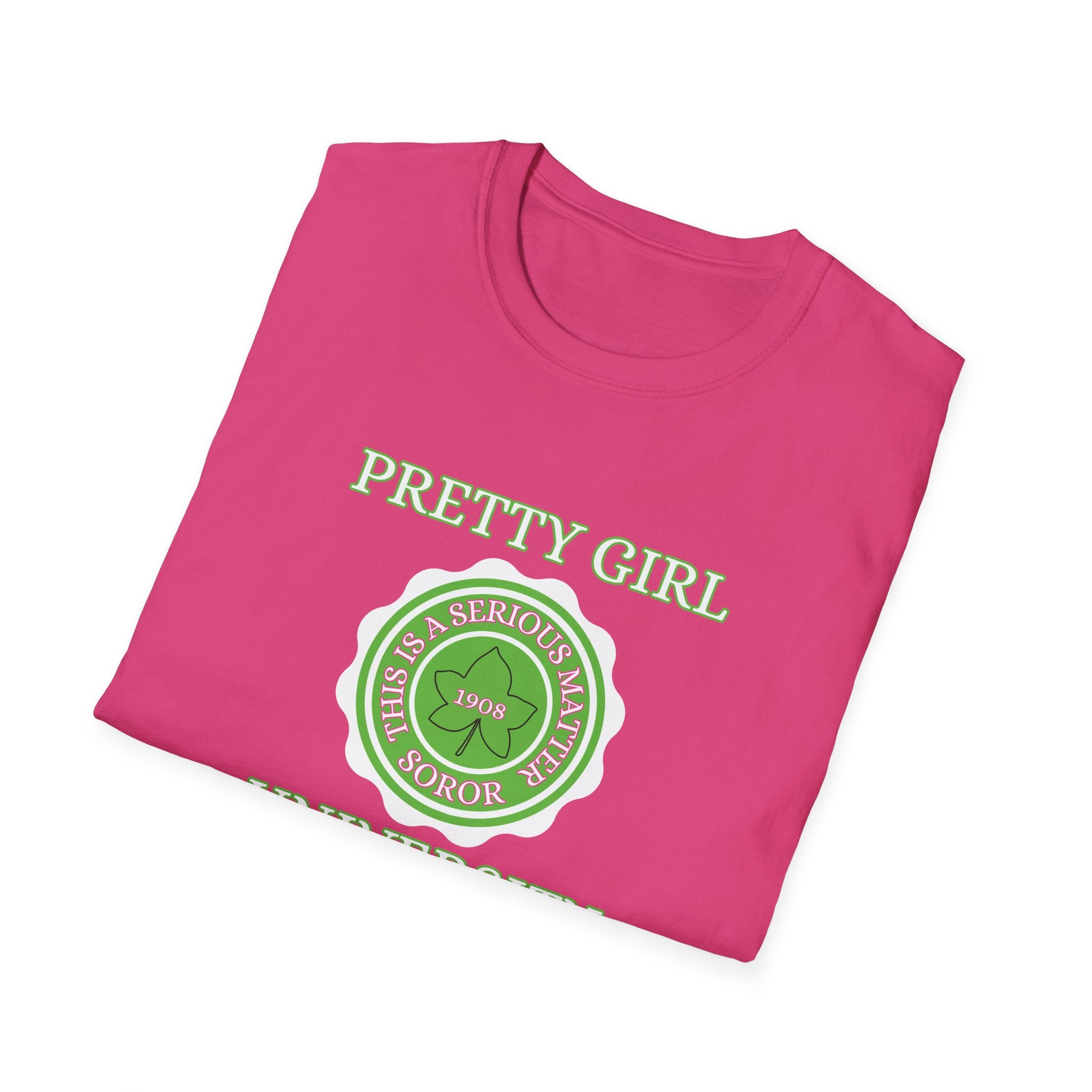 Pretty Girl University T-Shirt | Chic Sorority-Inspired Tee for Confident Women