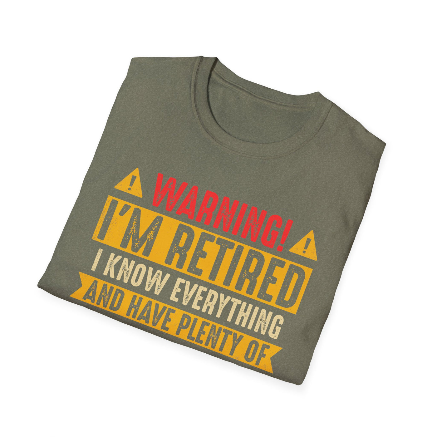 Funny Retirement T-Shirt – “Warning: I’m Retired” Unisex Tee | Retirement Gift for Him or Her