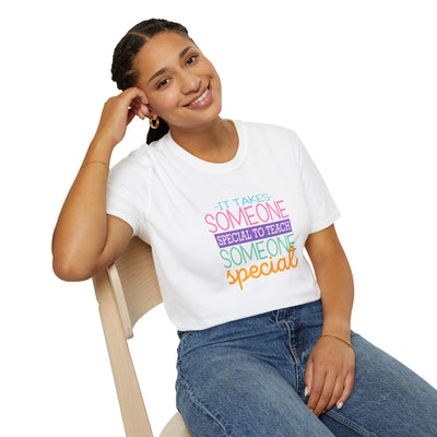 💖 “Someone Special” Teacher Tee – Back-to-School Shirt for Special Education Heroes