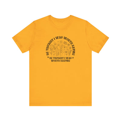 “He Thought I Was Worth Saving” Christian Faith T-Shirt – Inspirational Gospel Apparel