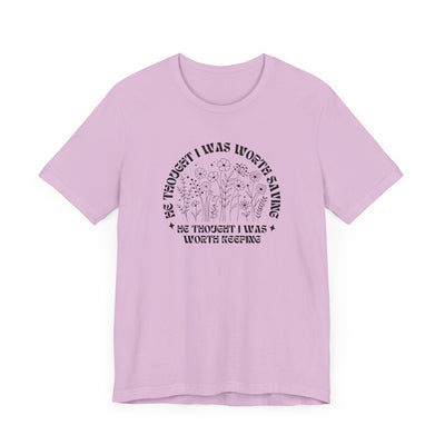 “He Thought I Was Worth Saving” Christian Faith T-Shirt – Inspirational Gospel Apparel