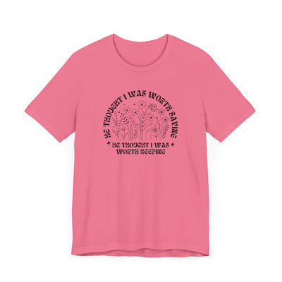 “He Thought I Was Worth Saving” Christian Faith T-Shirt – Inspirational Gospel Apparel