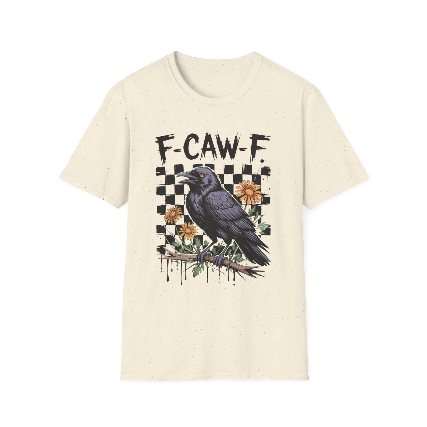 F-CAW-F Halloween Raven Graphic Tee | Spooky Fall Shirt for Halloween Lovers