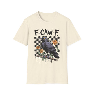 F-CAW-F Halloween Raven Graphic Tee | Spooky Fall Shirt for Halloween Lovers