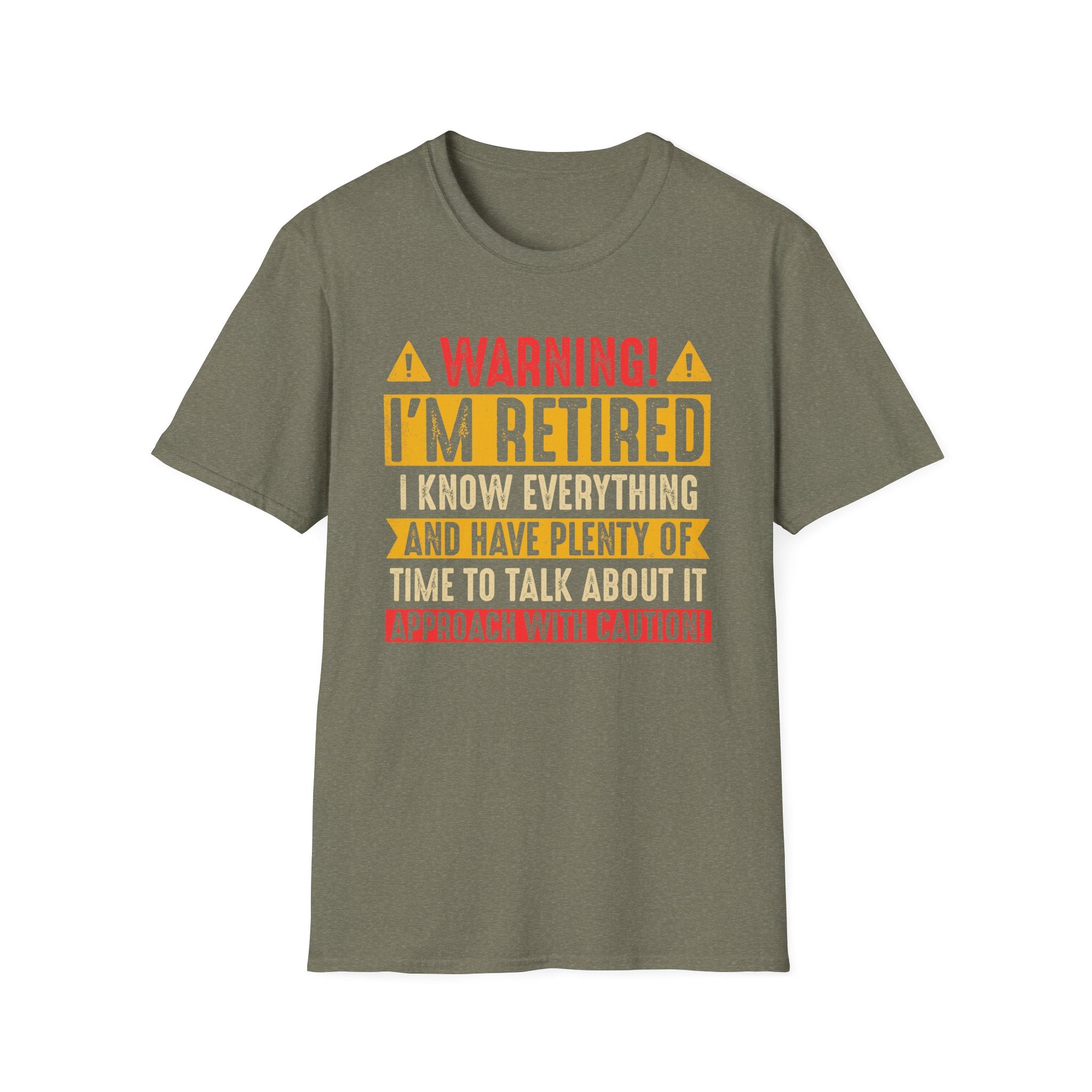 Funny Retirement T-Shirt – “Warning: I’m Retired” Unisex Tee | Retirement Gift for Him or Her