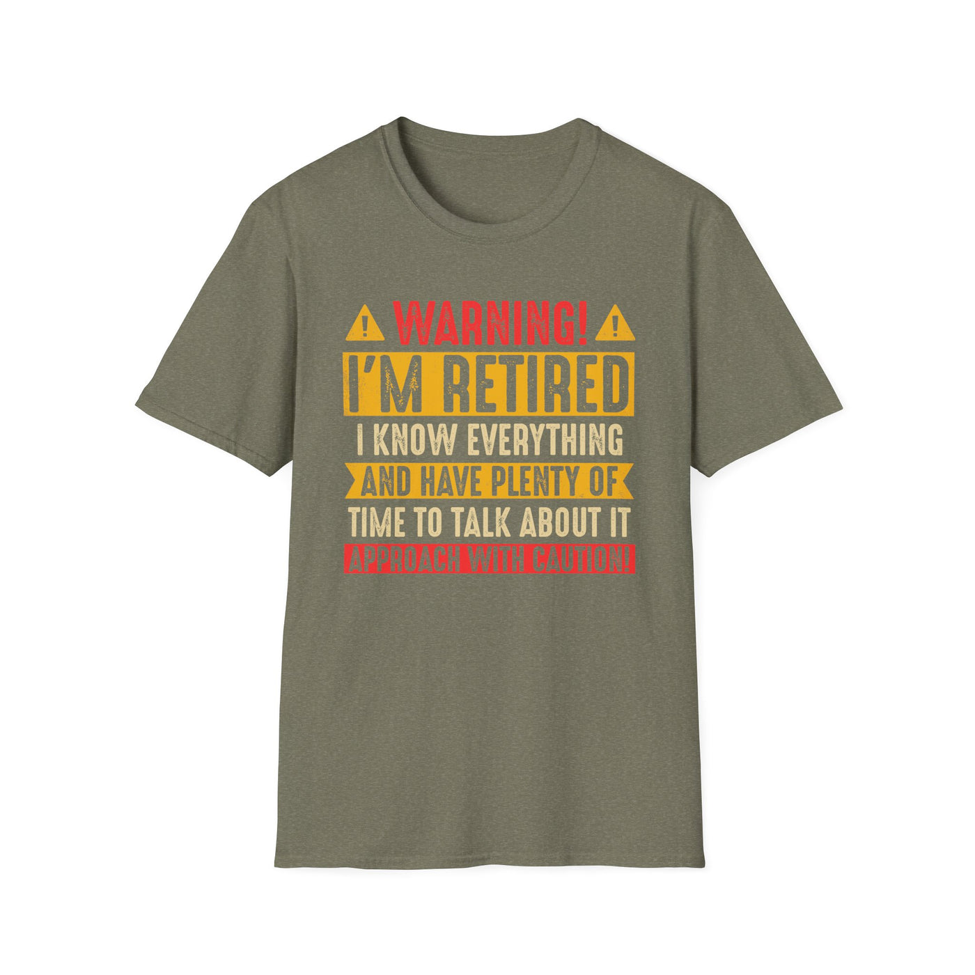 Funny Retirement T-Shirt – “Warning: I’m Retired” Unisex Tee | Retirement Gift for Him or Her
