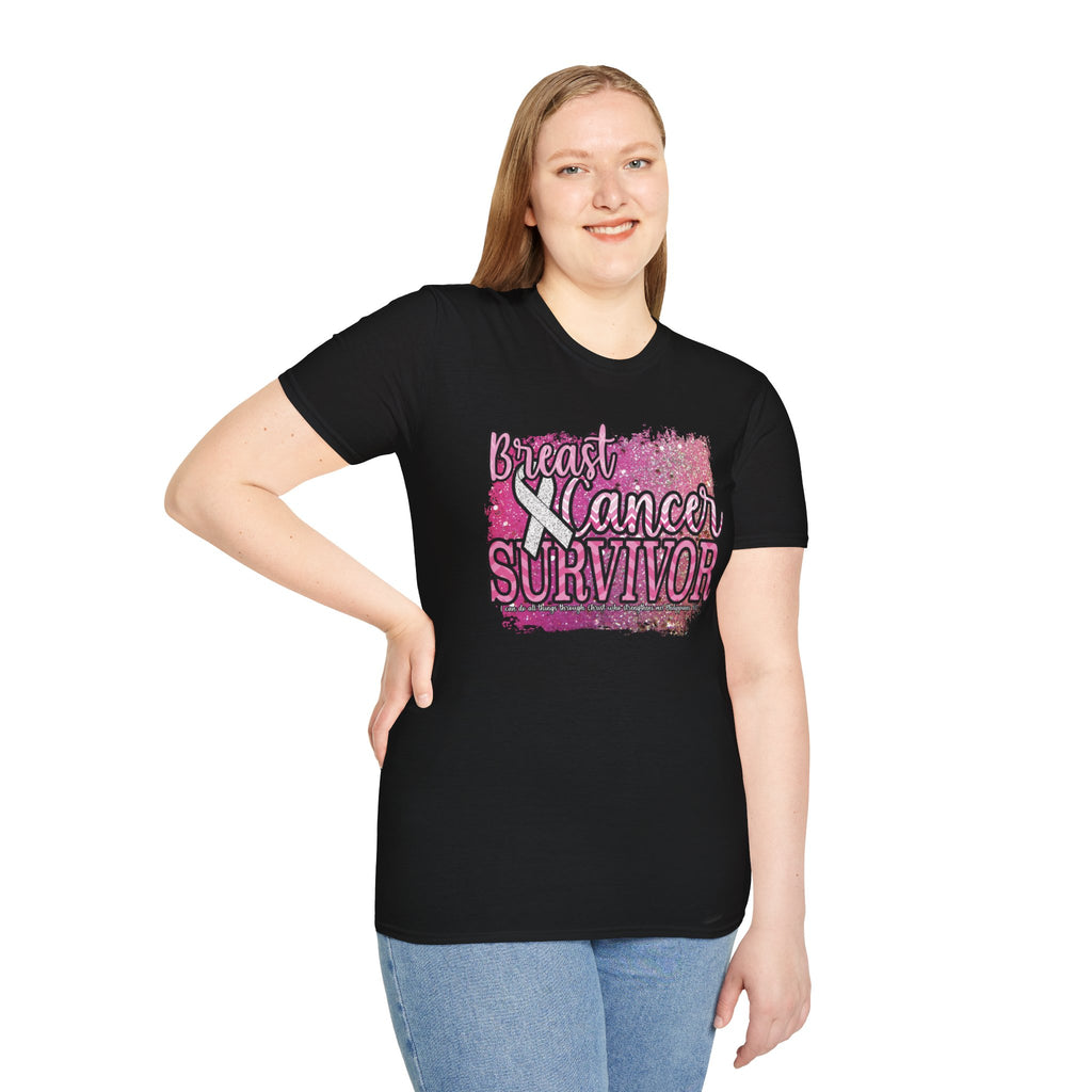 Empowered Survivor | Breast Cancer Awareness T-shirt for Women
