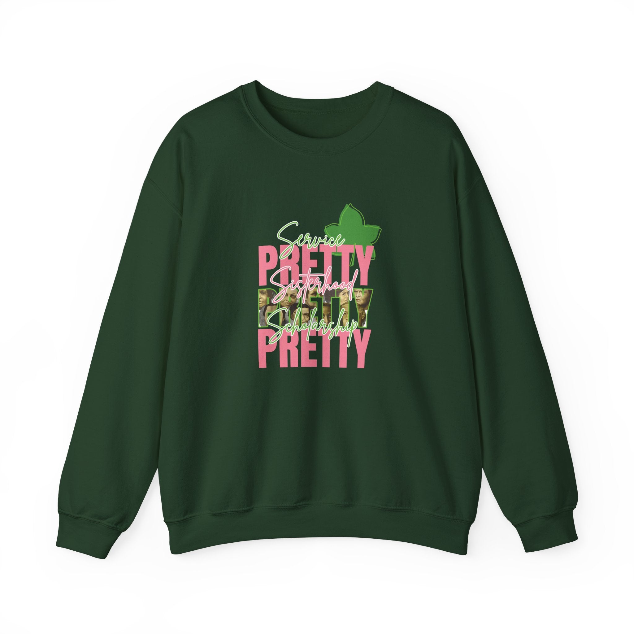 Pretty & Powerful Sorority Sweatshirt | Pink & Green Sorority Apparel