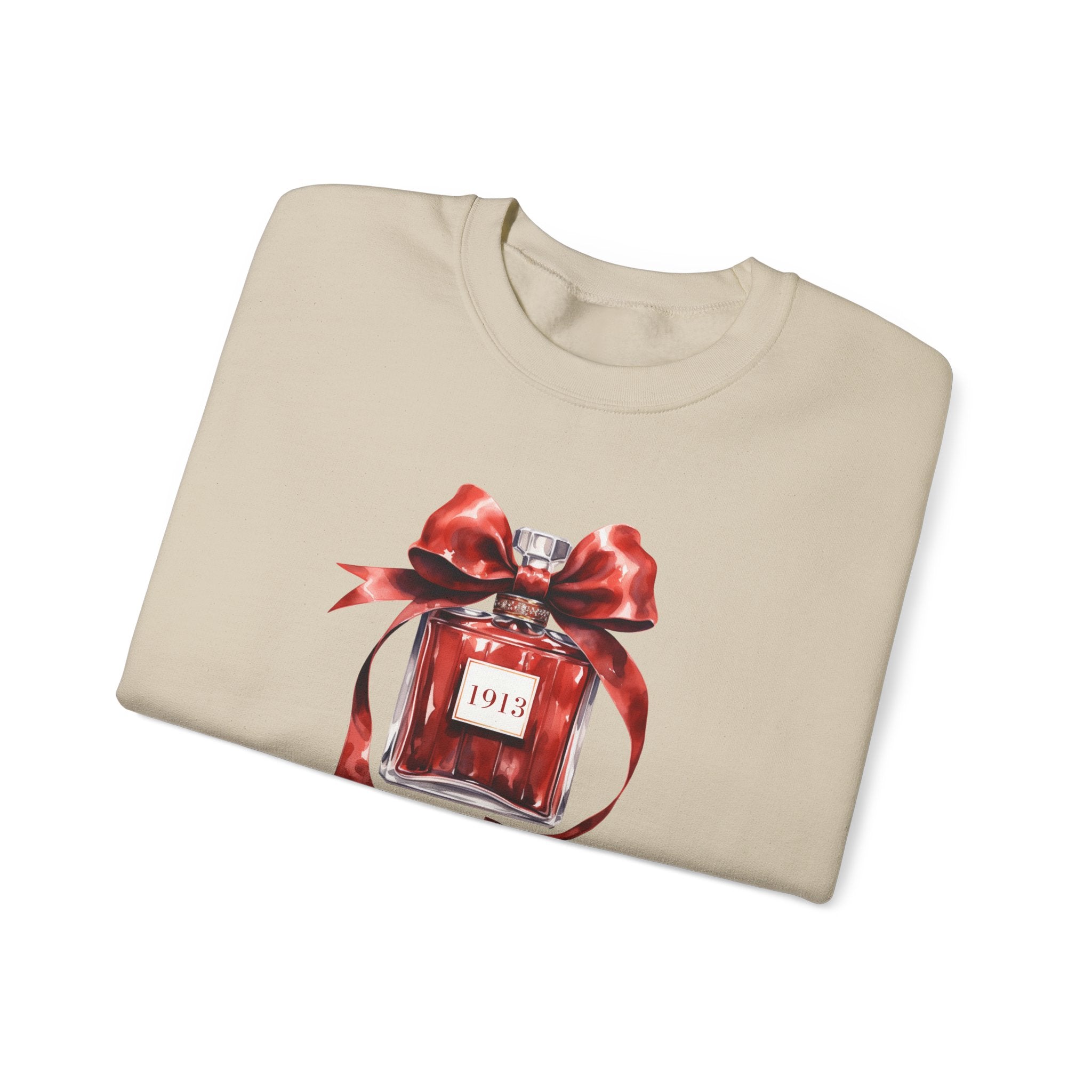 1913 Inspired Perfume Bottle Sweatshirt | Bold, Elegant Sorority-Inspired Style