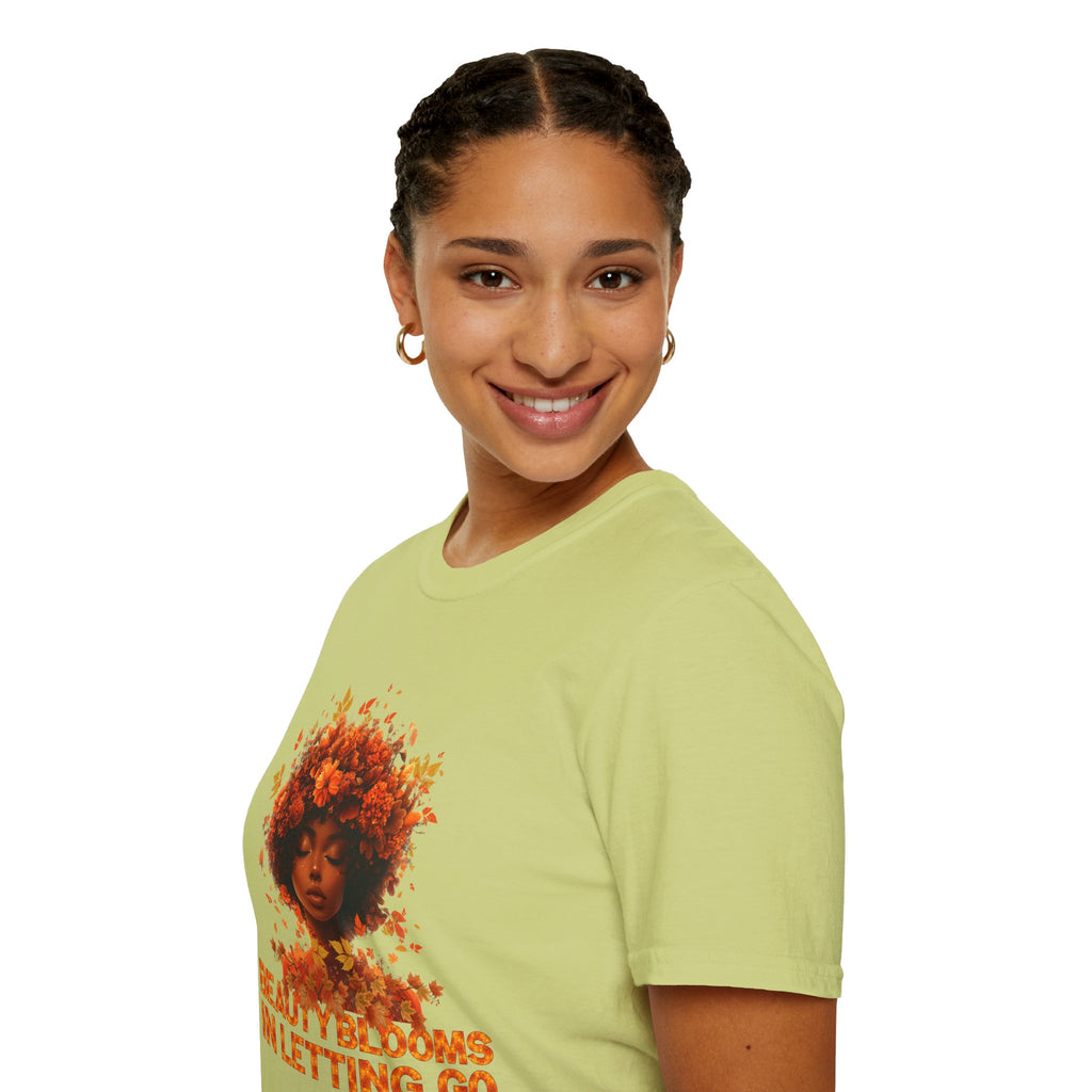 🍂 Beauty Blooms in Letting Go Fall-Inspired T-Shirt – Embrace the Season