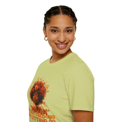 🍂 Beauty Blooms in Letting Go Fall-Inspired T-Shirt – Embrace the Season