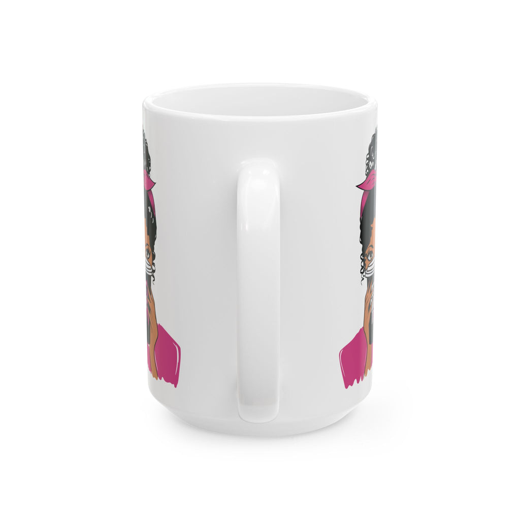 Empowered Sips: Breast Cancer Awareness Coffee Mug – 11oz & 15oz