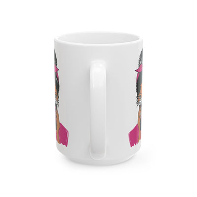 Empowered Sips: Breast Cancer Awareness Coffee Mug – 11oz & 15oz