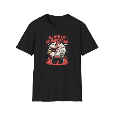 “All Men Are Cremated Equal” Funny Halloween Witch T-Shirt
