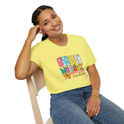 “BRUH, We Back – Teachers” Tee – Funny & Trendy Back-to-School Shirt for Educators 🍎✏️