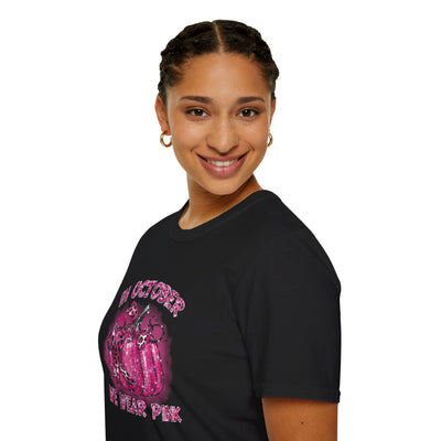 In October We Wear Pink Breast Cancer Awareness T-Shirt