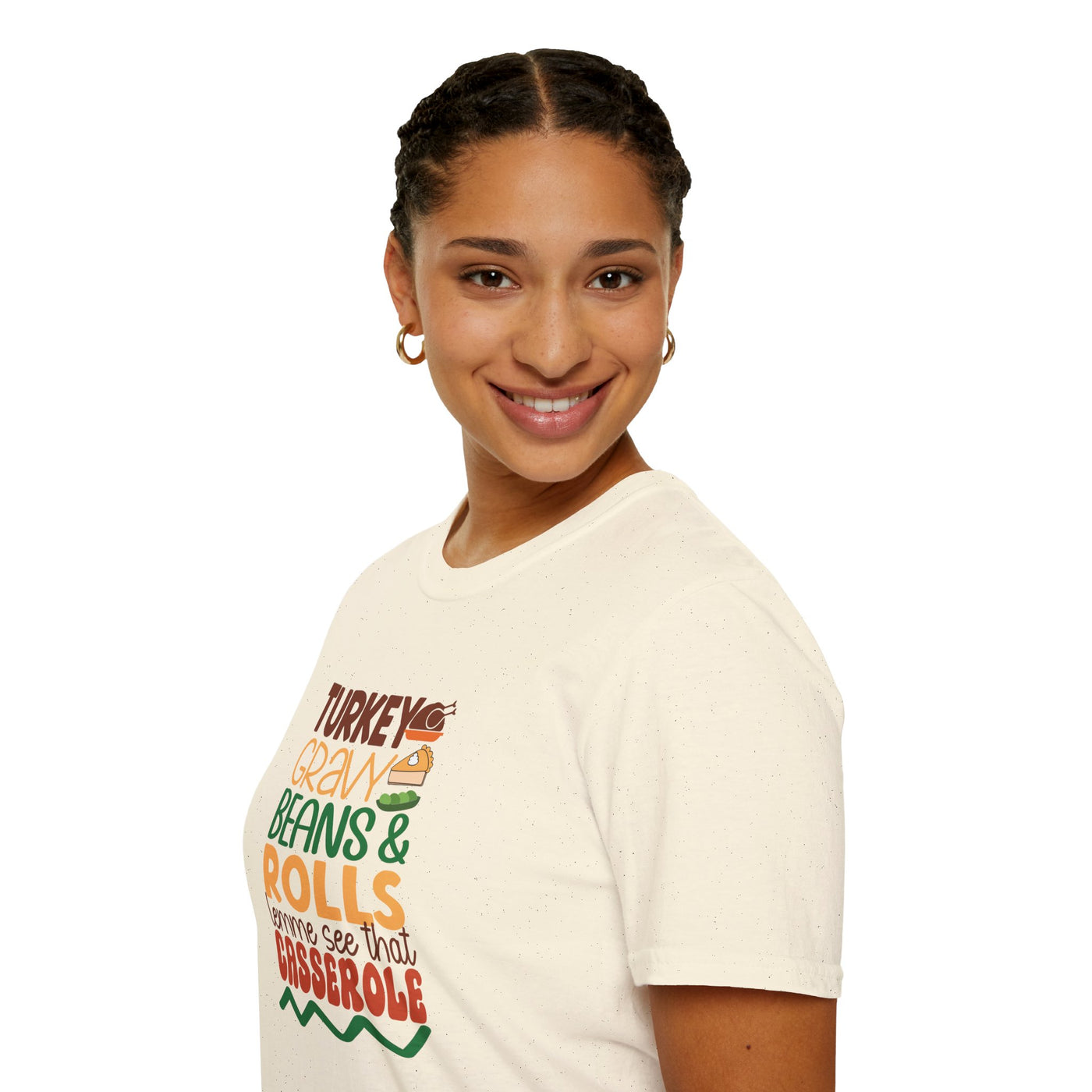Turkey, Gravy, Beans & Rolls T-Shirt | Funny Thanksgiving Tee for Food Lovers