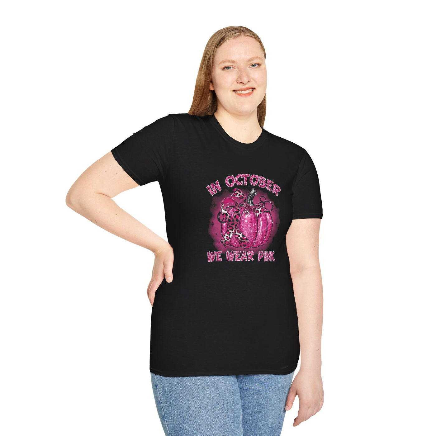 In October We Wear Pink Breast Cancer Awareness T-Shirt