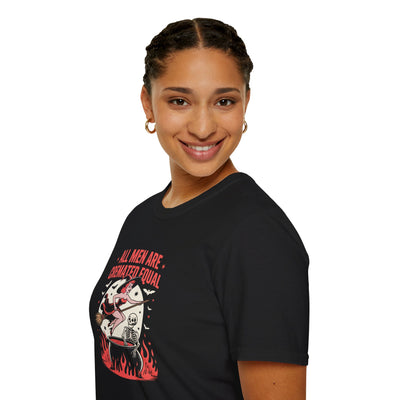 “All Men Are Cremated Equal” Funny Halloween Witch T-Shirt