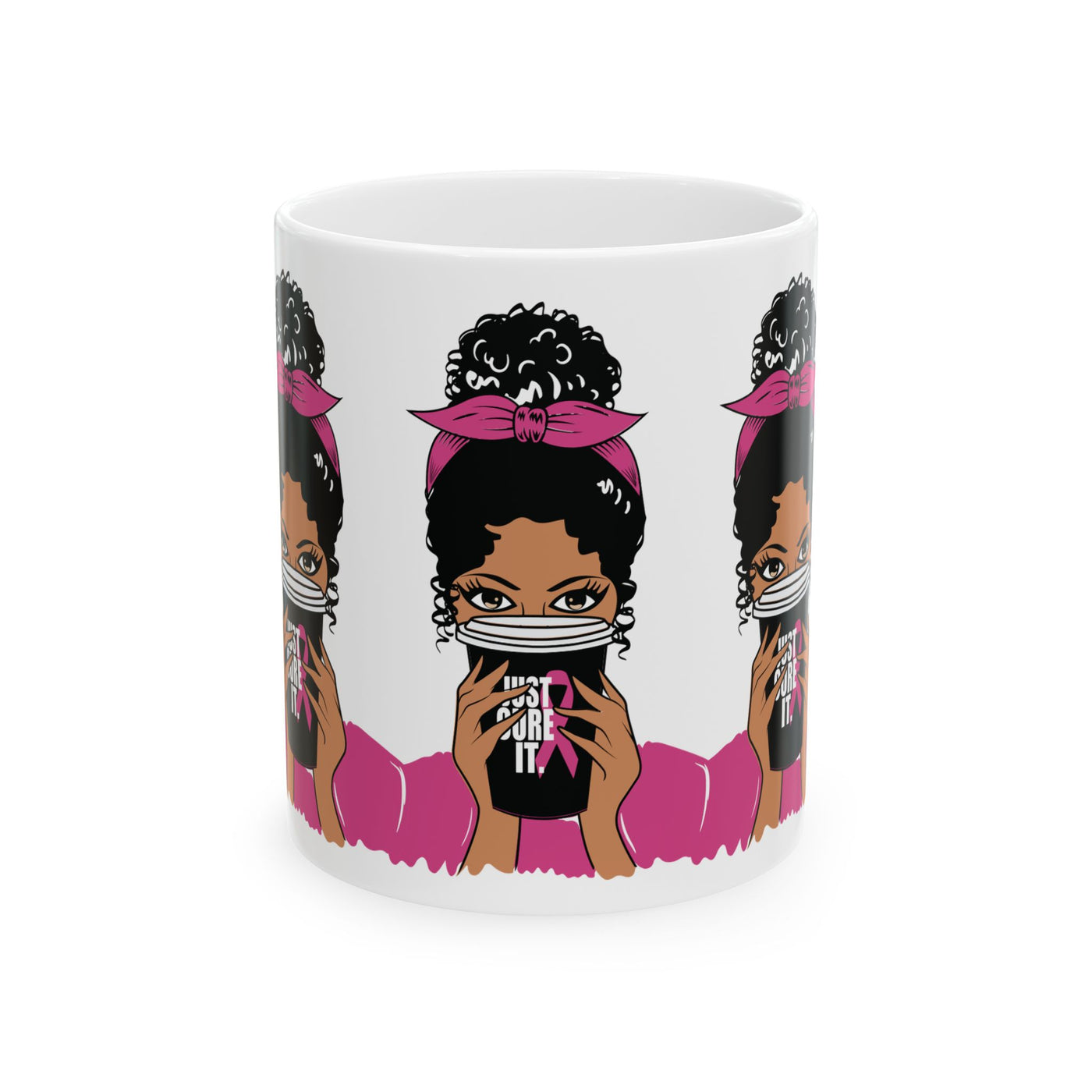 Empowered Sips: Breast Cancer Awareness Coffee Mug – 11oz & 15oz