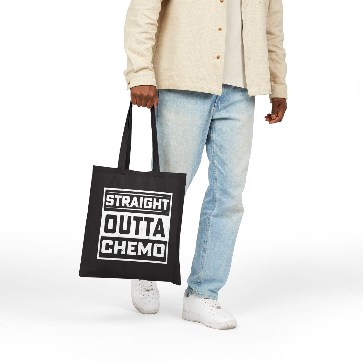 “Straight Outta Chemo” Tote Bag | Bold Cancer Survivor Gift & Inspirational Awareness Accessory