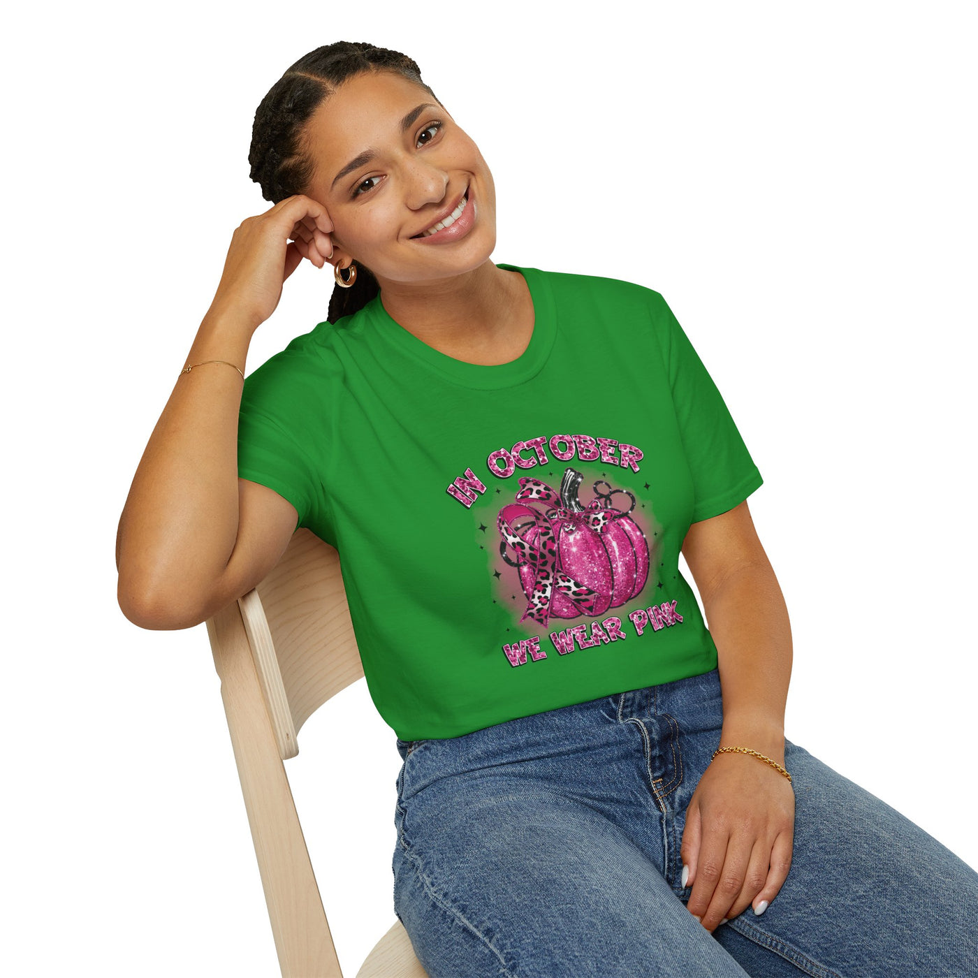 In October We Wear Pink Breast Cancer Awareness T-Shirt