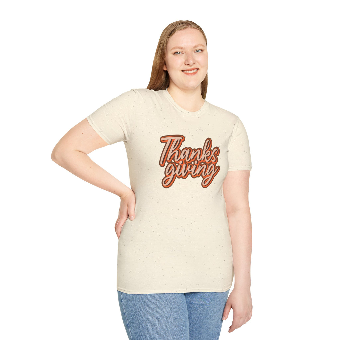 Thanksgiving Unisex Softstyle T-Shirt, Fall Festive Tee, Family Gathering Shirt, Autumn Celebration Apparel, Gratitude Gift
