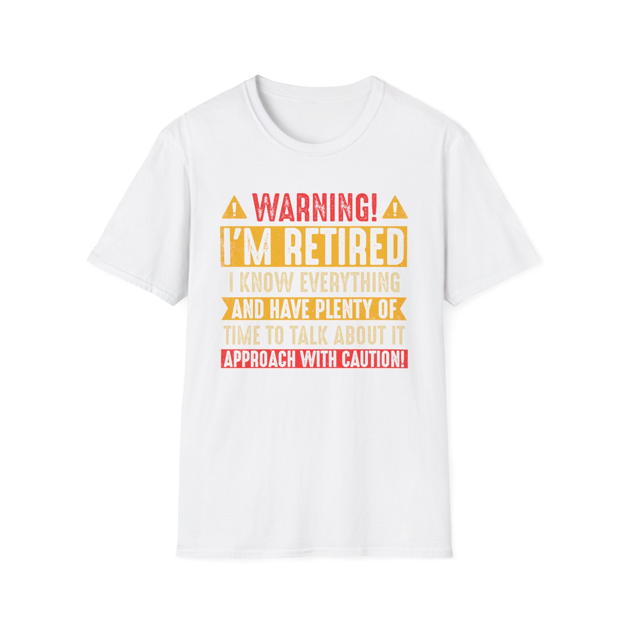 Funny Retirement T-Shirt – “Warning: I’m Retired” Unisex Tee | Retirement Gift for Him or Her