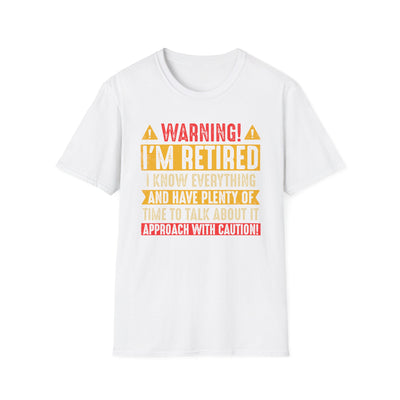 Funny Retirement T-Shirt – “Warning: I’m Retired” Unisex Tee | Retirement Gift for Him or Her