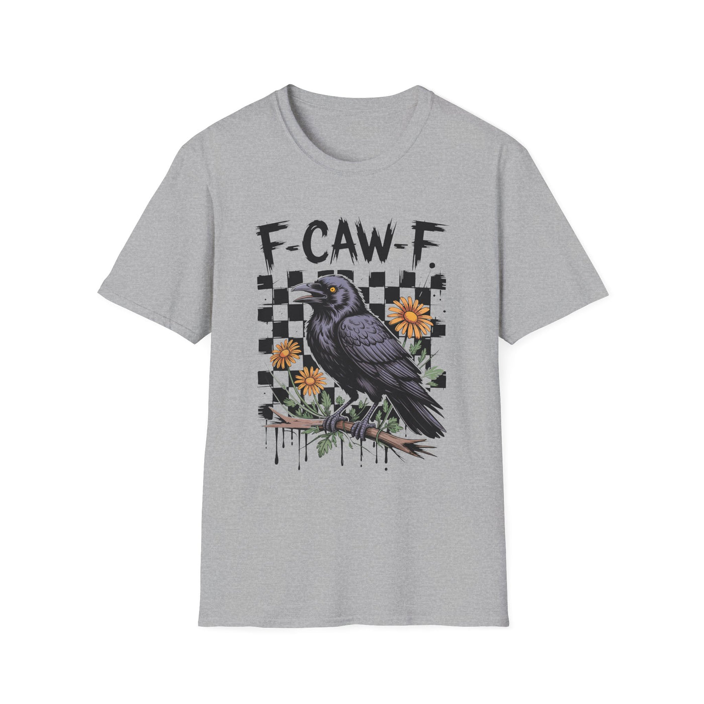F-CAW-F Halloween Raven Graphic Tee | Spooky Fall Shirt for Halloween Lovers