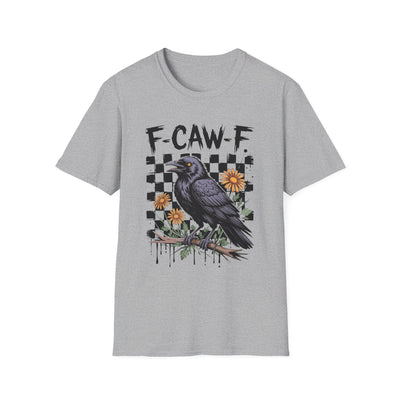 F-CAW-F Halloween Raven Graphic Tee | Spooky Fall Shirt for Halloween Lovers