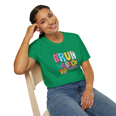 “BRUH, We Back – Teachers” Tee – Funny & Trendy Back-to-School Shirt for Educators 🍎✏️