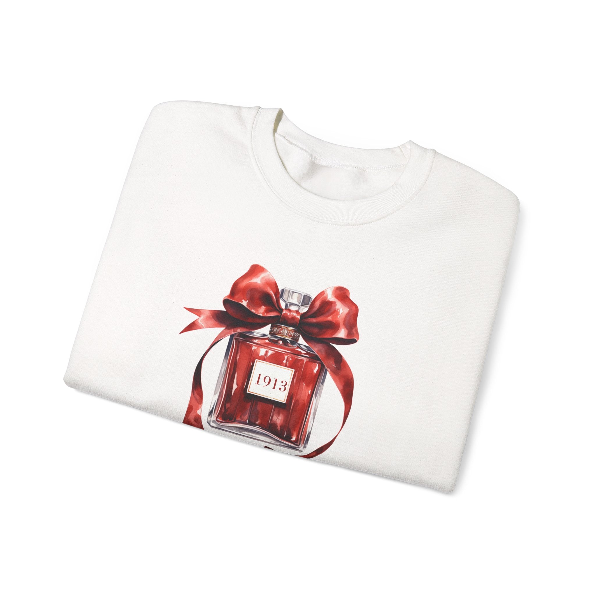 1913 Inspired Perfume Bottle Sweatshirt | Bold, Elegant Sorority-Inspired Style