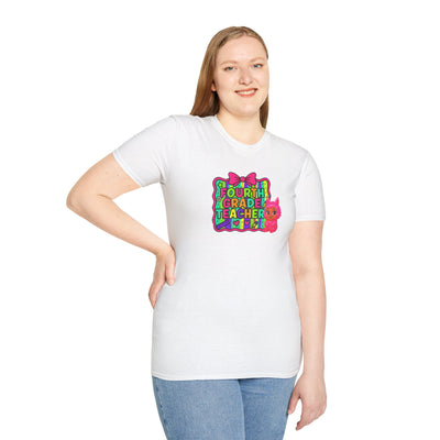 4th Grade Teacher Vibes Tee – Back to School Fun Shirt for Educators