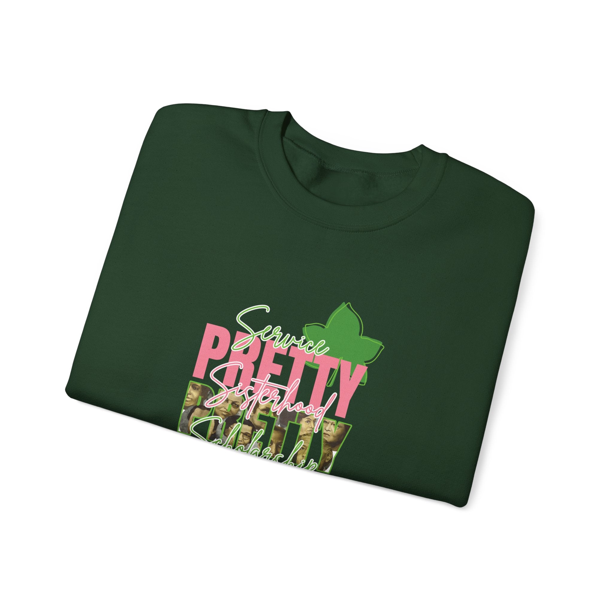 Pretty & Powerful Sorority Sweatshirt | Pink & Green Sorority Apparel
