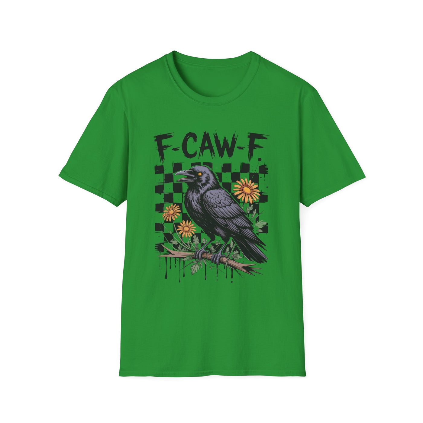 F-CAW-F Halloween Raven Graphic Tee | Spooky Fall Shirt for Halloween Lovers