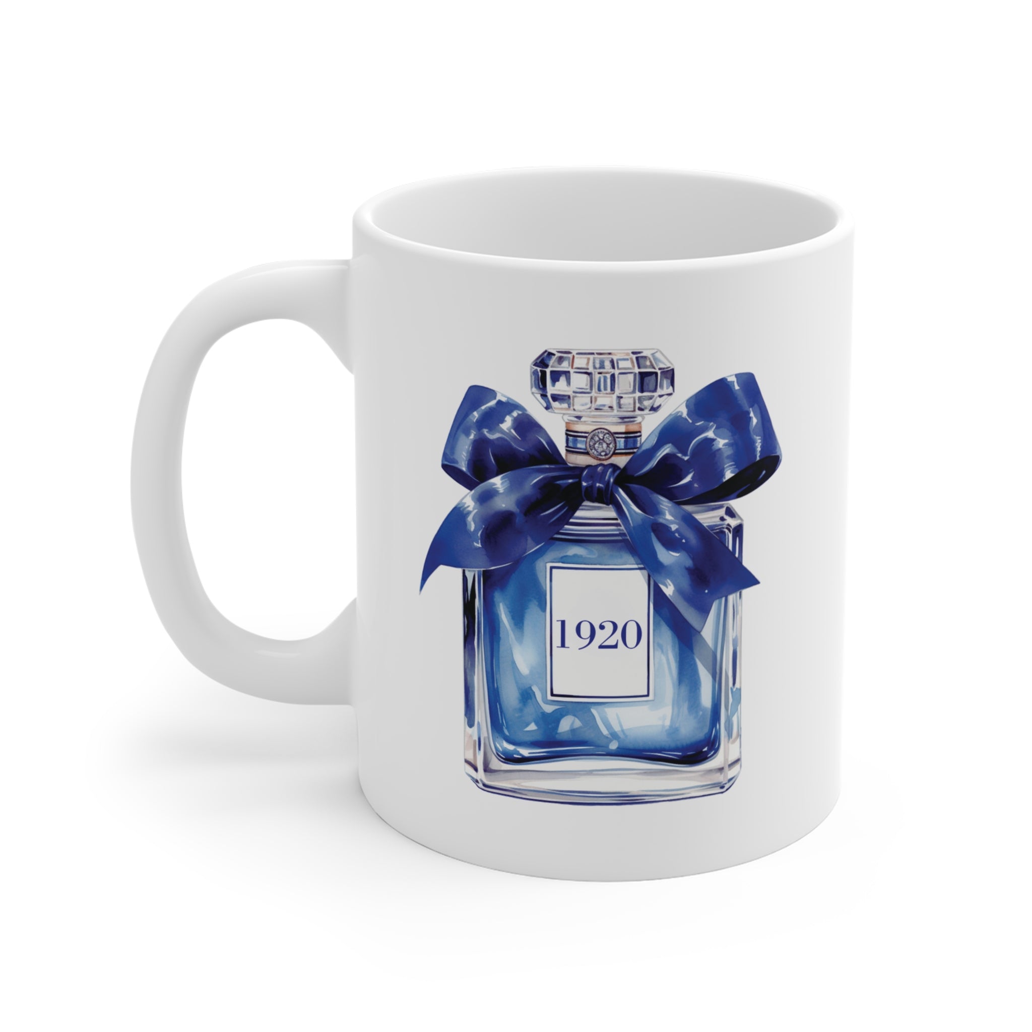 1920 Blue Ribbon Ceramic Coffee Cup - Sweet Scent of Sisterhood Mug