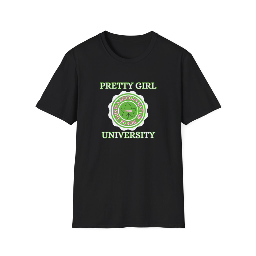 Pretty Girl University T-Shirt | Chic Sorority-Inspired Tee for Confident Women