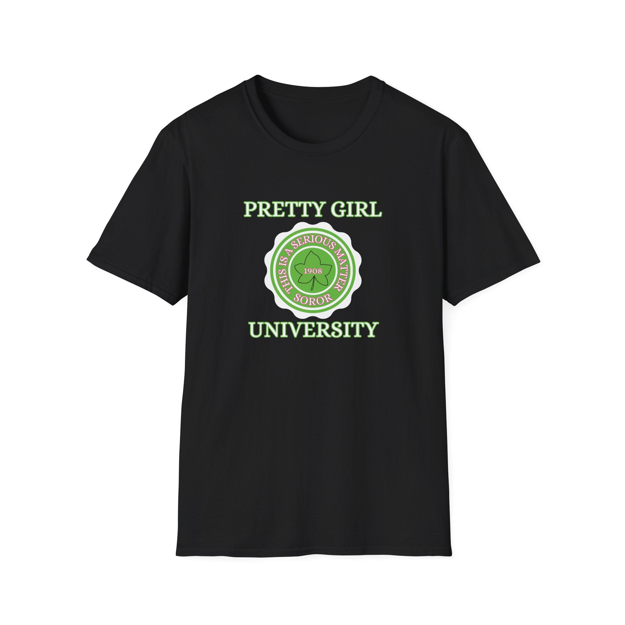 Pretty Girl University T-Shirt | Chic Sorority-Inspired Tee for Confident Women