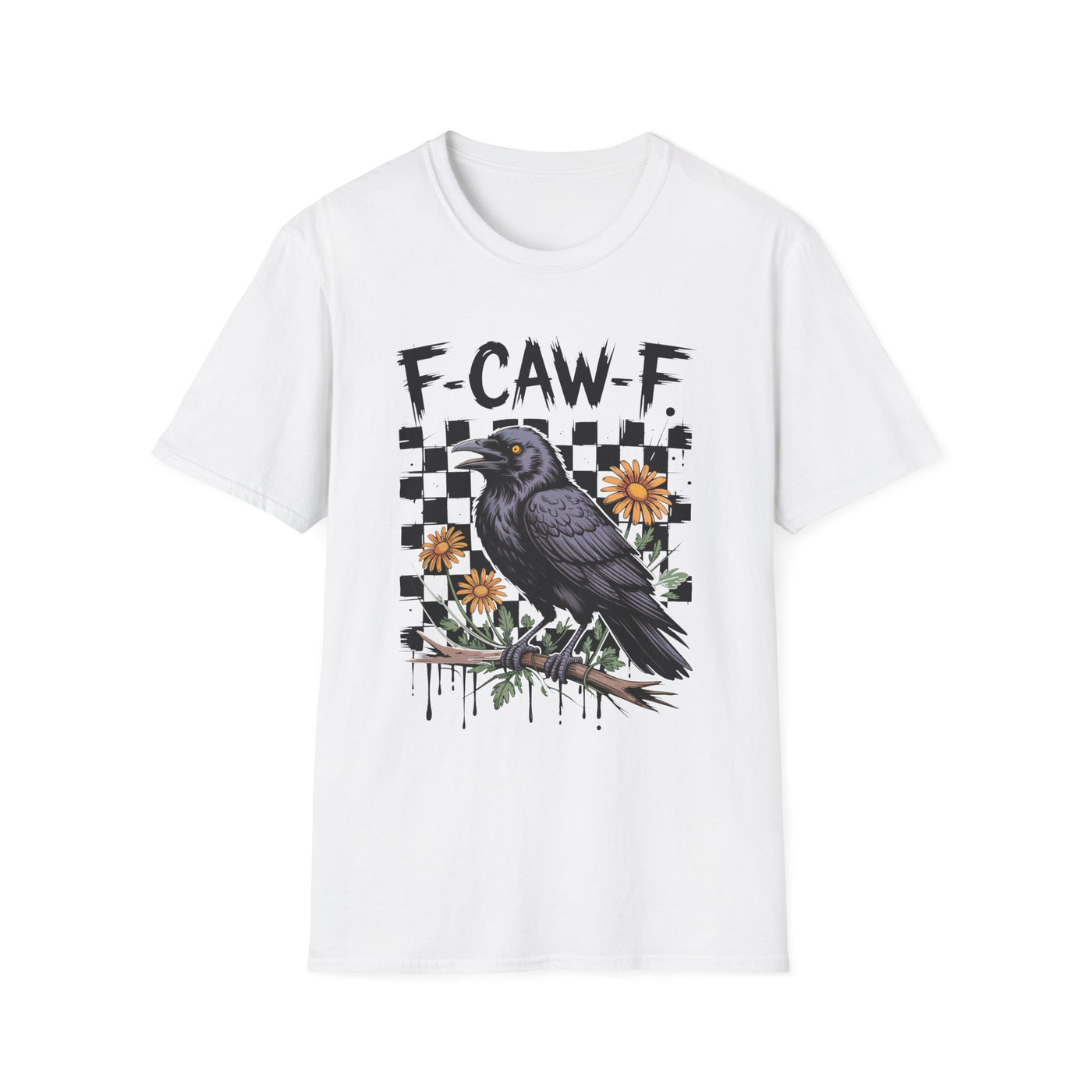 F-CAW-F Halloween Raven Graphic Tee | Spooky Fall Shirt for Halloween Lovers