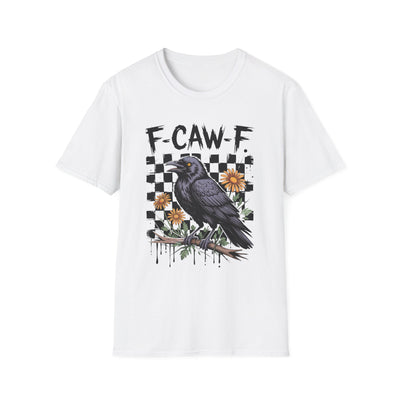 F-CAW-F Halloween Raven Graphic Tee | Spooky Fall Shirt for Halloween Lovers