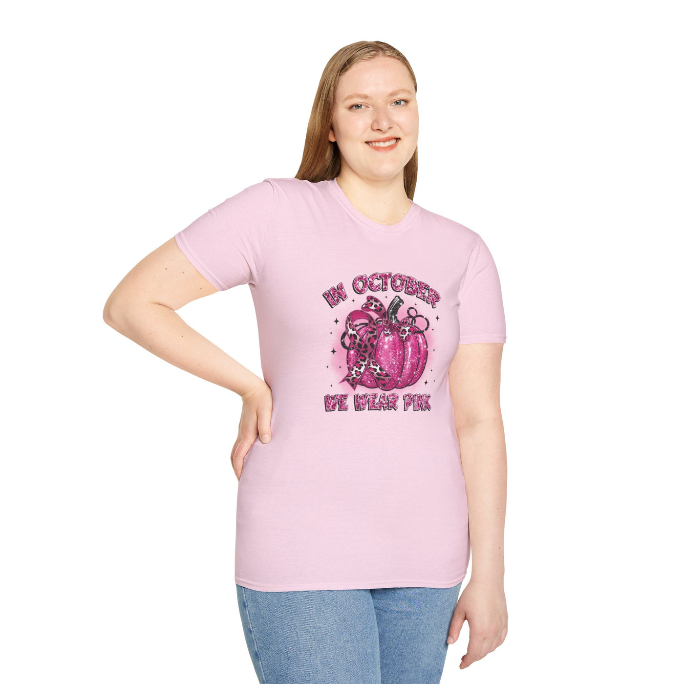 In October We Wear Pink Breast Cancer Awareness T-Shirt