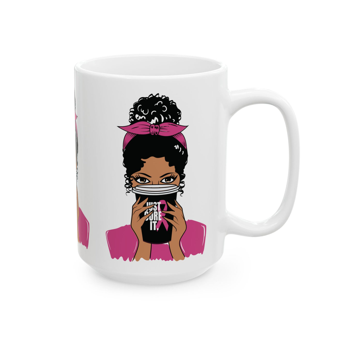 Empowered Sips: Breast Cancer Awareness Coffee Mug – 11oz & 15oz
