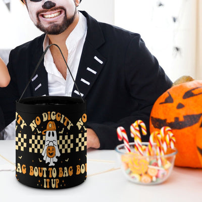 Kids Halloween Tote – “No Diggity, Bout to Bag It Up” Trick-or-Treat Candy Bag