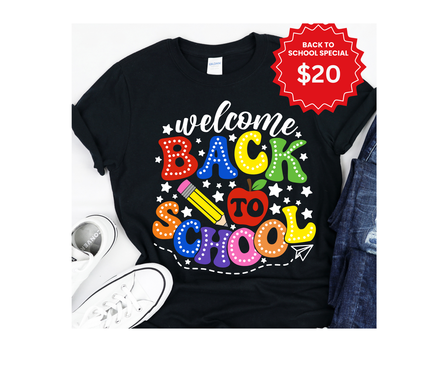 Welcome Back to School Teacher T-Shirt – Fun & Festive Tee for the New School Year – $20 Special!