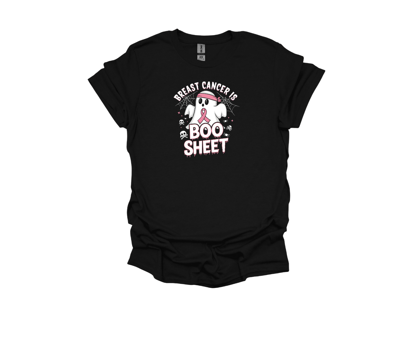 "Breast Cancer Is Boo Sheet" Funny Halloween Awareness T-Shirt