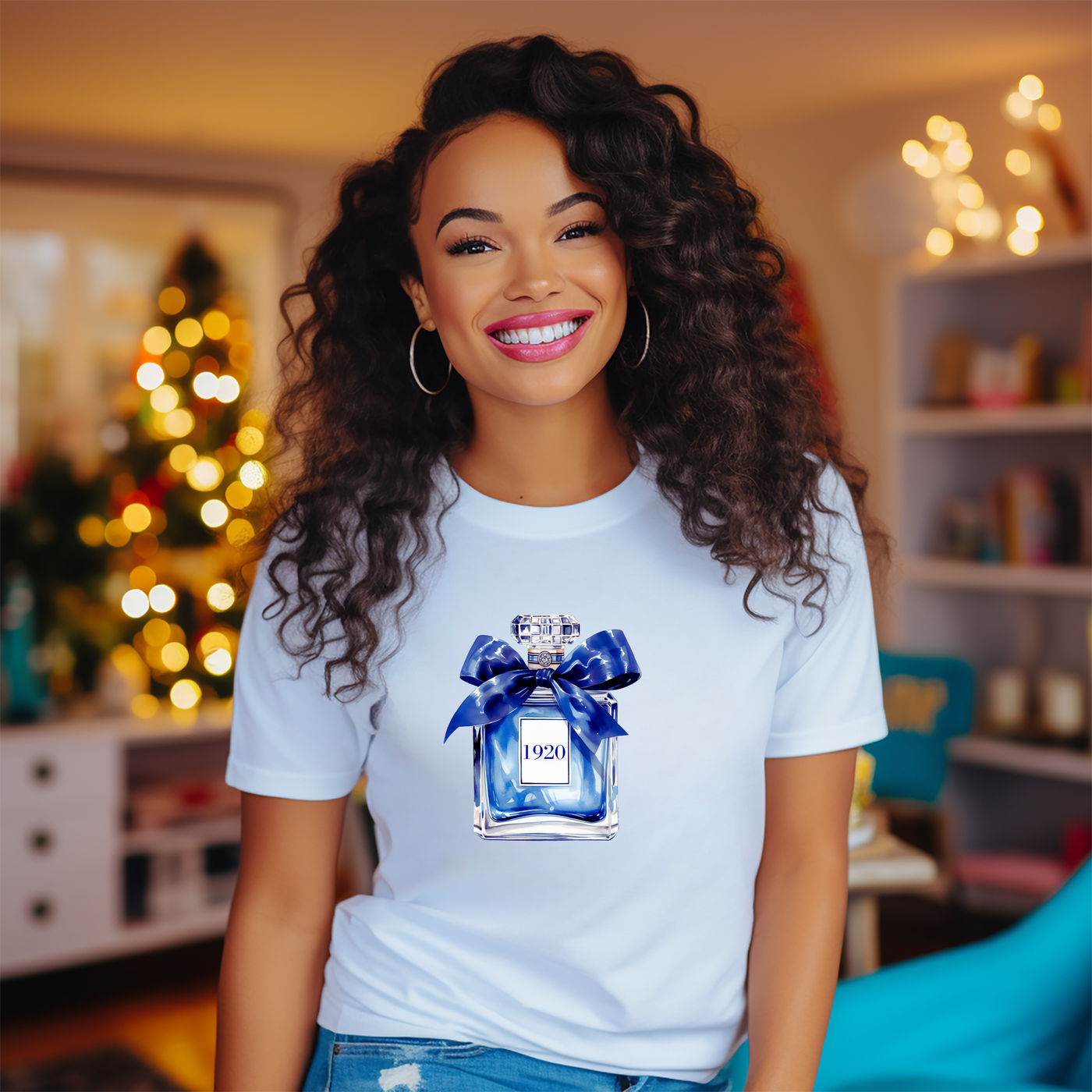 1920 Inspired Perfume Bottle T-Shirt | Chic Sorority-Inspired Tee for Everyday Wear