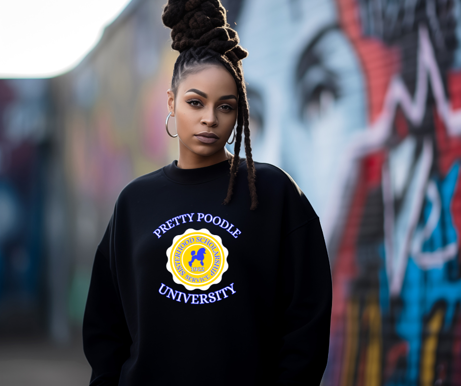 Pretty Poodle University Sweatshirt | Bold Sorority-Inspired Fall Fashion