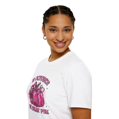 In October We Wear Pink Breast Cancer Awareness T-Shirt